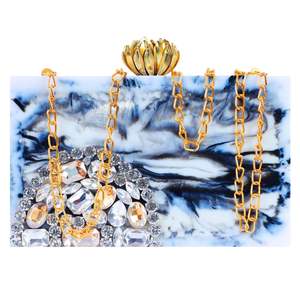 Bolso de Mano de Resina de Moda para Fiesta de Mujer de Lujo, Elegante Accesorio de Cristal - Product Image 5