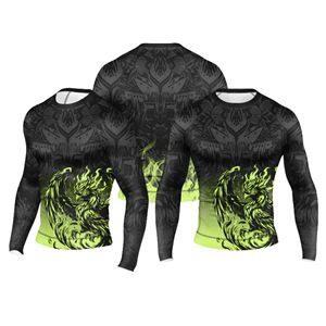 เสื้อคอมเพรสชั่น MMA BJJ สั่งทำได้ MOQ ต่ำ ผ้าโพลีเอสเตอร์ 100% ระบายอากาศ ป้องกันแบคทีเรีย UPF50+ ชุดฝึกซ้อม รับผลิตแบรนด์ส่วนตัว - Product Image 4