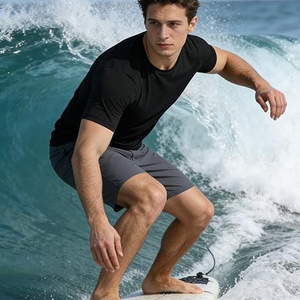 Men Compression T Shirt Rash Guard Short Sleeve UV Protection Swim Shirt Quick Dry <b>Athletic</b> Wear OEM Supplier - Product Image 6