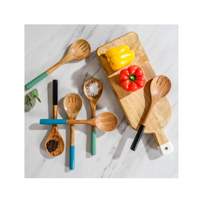 Brown Wooden <b>Serving</b> <b>Spoon</b> With Printed Handle Handmade Polished natural Wooden Crafts For home Table Use - Product Image 6