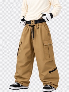Pantalon de snowboard cargo ample et imperméable unisexe, coupe large, pour homme, haute qualité, avec capuche -Tex 10 000 mm - Product Image 3