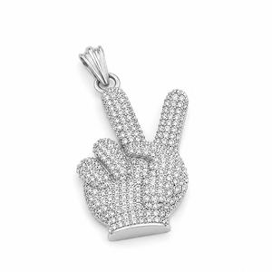 Pendentif Hip Hop Moissanite en Argent Sterling 925 Certifié GRA, Tendance, Sertie de Pierres, Unisexe, Cadeau de Promesse - Product Image 3