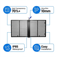 Pantalla LED Transparente para Interiores P3.91-7.81, Pantalla de Pared Metálica OEM para Publicidad en Ventanas de Centros Comerciales con Animación y Gráficos