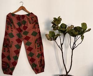 กางเกงเลานจ์ผ้าฝ้ายย้อมสีสำหรับผู้ชาย, ชุดนอนลำลองระบายอากาศได้ดีกางเกงซักด้วยหินสีบริสุทธิ์ใส่สบาย100% - Product Image 4