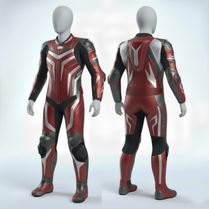 Traje de cuero para carreras 2026 para hombre, conjunto de chaqueta y pantalón de cuero PU, traje de cuero para motociclista, chaquetas de cuero genuino para niños, chaquetas de moto - Product Image 3