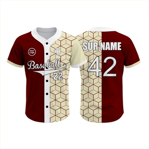 ชุดยูนิฟอร์มเบสบอลสั่งทำขายดีที่สุด จัดส่งรวดเร็ว MOQ ต่ำ ระบายอากาศได้ดี ชุดทีมสำหรับฤดูร้อน แบบพิมพ์ลายครึ่งตัว - Product Image 1