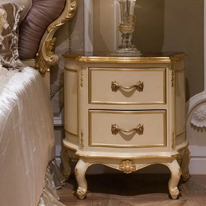 Oferta Especial: Juego de Dormitorio de Lujo Clásico Color Crema Dorado, Cama Tapizada, Muebles Elegantes de Estilo Real para Hotel Premium - Product Image 3