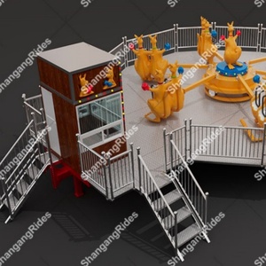 Manèges de parc d'attractions : Manège Kangourou pour parents et enfants monté sur remorque – Vente directe usine - Product Image 5