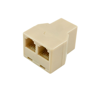 Adaptador Divisor Hembra RJ11 6P4C de 3 Puertos para Teléfono, Convertidor Bidireccional (Marfil/Blanco/Negro) Certificado RoHS para Teléfono y Fax (EE. UU.)