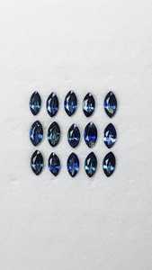 Saphir bleu turquoise naturel, taille marquise, calibré, pierre précieuse en vrac par pièce pour la fabrication de bijoux, saphir en gros - Product Image 5