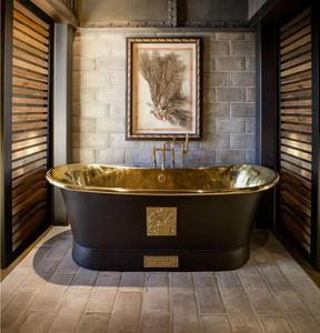 Bañera de Cobre Pulido de Alta Gama, Bañera Independiente de Lujo para Baños Modernos, Hoteles, Resorts, Villas y Uso en Interiores de Diseño - Product Image 1