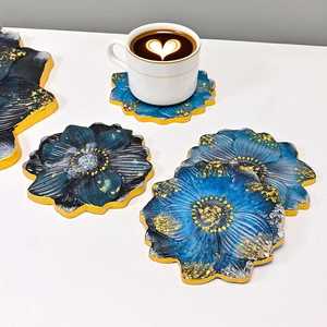 ชุดจานรองแก้วเรซิ่นทรงกลม ผู้ผลิตที่มีสไตล์สำหรับวางเครื่องดื่ม - Product Image 1