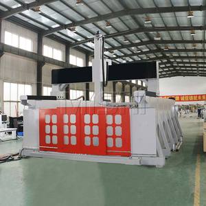 Máquina CNC <span class=keywords><strong>de</strong></span> grabado y fresado <span class=keywords><strong>de</strong></span> 5 ejes <span class=keywords><strong>con</strong></span> husillo giratorio para fabricación <span class=keywords><strong>de</strong></span> muebles 3D, espuma, EPS, madera, MDF, yates, barcos, automóviles, zapatos y aluminio - Product Image 4