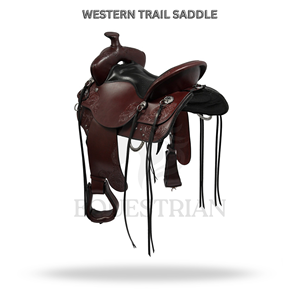 Western Trail Saddle Horse Riding Saddle Equestrian <b>Equipment</b> - Product Image 2