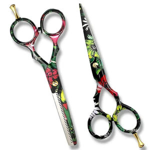 Ciseaux à cheveux professionnels durables en acier inoxydable 4Cr13, pointe aiguisée, pour droitiers, long manche en plastique, pour la coupe de cheveux - Product Image 1