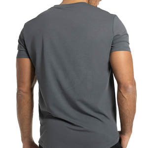 Vente en gros OEM – Nouveau T-shirt homme col en V léger en coton uni pour l'été - Product Image 2