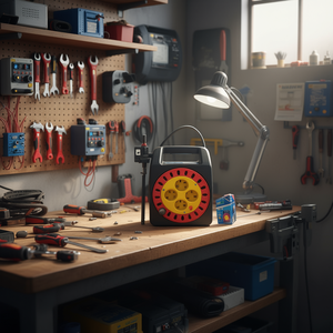 Câble de gestion de câbles enroulable 20M à 4 prises et 4 bases pour platine tournante et accessoires - Product Image 2