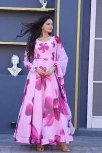 Vestidos de Fiesta para Mujer, Combinación de Estilos Tradicionales Indios y Occidentales, Tela de Organza, Diseño Moderno, Alta Calidad, Listos para Usar, Talla 4 - Product Image 6