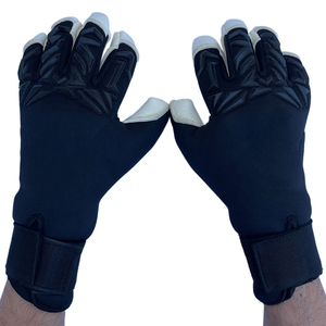 Gants de gardien de but en cuir OEM légers, respirants, à doigts complets, épaissis, avec fermeture auto-agrippante pour l'entraînement - Product Image 6