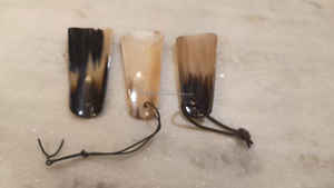 Agate polie Buffle Plat Chausse-pied 12 cm de Long Naturel Petit Ox Style Animal Artisanat Artisanal - Product Image 4