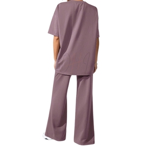 Conjunto de Pantalones Anchos y Camiseta Ligera de Algodón 100% Transpirable, Unisex, Talla Grande, Ropa Casual de Dos Piezas - Product Image 2