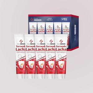 ยาสีฟันไวท์เทนนิ่ง WB Korean K-Beauty Polmedison Tornado Racha ชุด 5 ชิ้น ผลิตในเกาหลี - Product Image 2