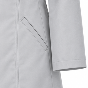 Blouses de laboratoire médicales gris pâle unisexe, uniforme de médecin à revers cranté, quatre boutons, sur mesure, vente en gros, vêtements de travail pour le secteur de la santé, fourniture directe d'usine - Product Image 6