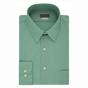Chemise habillée décontractée pour homme en polyester/coton de qualité supérieure, col montant, infroissable, idéale pour le bureau et les occasions professionnelles – Collection Printemps - Product Image 3