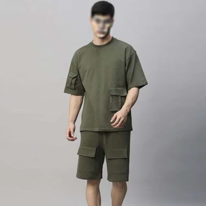 Producto en Oferta, Conjunto de Camiseta de Manga Corta y Pantalones Cortos para Hombre, Conjunto Deportivo de Verano para Hombre - Product Image 3
