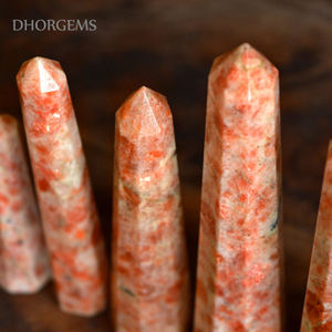 แท่งหินซันสโตนทรงโอเบลิสก์ หินบำบัด หินประดับตกแต่ง ขัดเงาอย่างดี แท่งหินอ่อน - Product Image 5