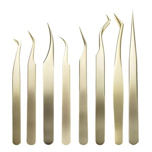 Pinces à cils de qualité supérieure, forme courbée, pointe fine, couleur rose, pour la beauté - Product Image 6