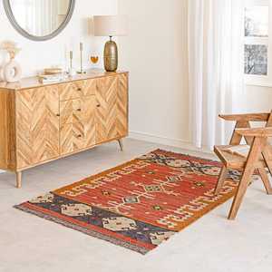 Alfombras Ligeras y Transpirables, Alfombras Kilim de Yute y Lana Tejidas a Mano para Sala de Estar, Dormitorio y Estudio - Product Image 2