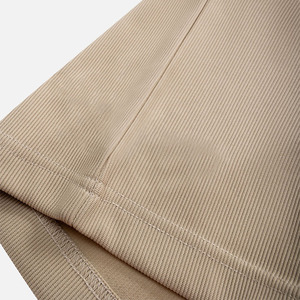 Shorts Bermuda en velours côtelé beige uni pour homme, taille à cordon, style décontracté, taille mi-haute avec poches, tissu en coton tissé - Product Image 3