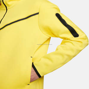 ชุดวอร์มผ้าฟลีซสีเหลืองเลมอนชุดกีฬาผ้าคอตตอน34% โพลีเอสเตอร์สีสะท้อนความอุ่นมาตรฐานออกแบบโลโก้แบรนด์ได้ตามต้องการ - Product Image 3