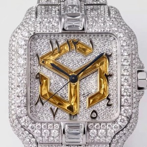 Reloj de Pulsera de Cuarzo de Lujo con Diamantes de Imitación Moissanite, Estilo Hip Hop, para Hombre, Poligonal, Analógico - Product Image 5