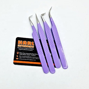 Pinzas de extensión de pestañas con aislamiento de ángulo de 90 grados, punta de volumen puntiaguda, Punta lisa de acero inoxidable, agarre perfecto - Product Image 4