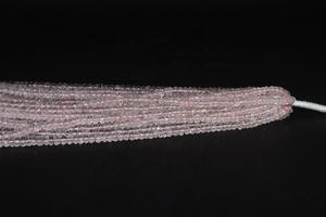 AAA Morganita facetada Rondelle Beads Collar 4-6 MM 16 pulgadas Natural Morganite Beads Strand - Product Image 4
