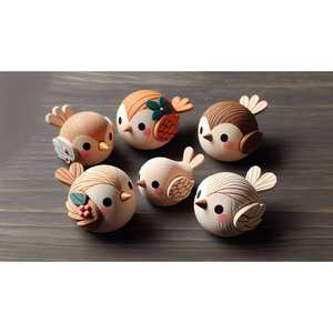 Sculpture en bois pour la décoration des étagères et des coins, sculptures élégantes pour la maison - Product Image 3