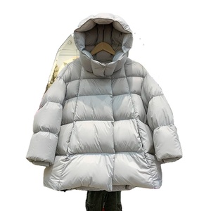 Chaqueta de Plumón para Mujer 2024, Nueva Moda Europea y Americana, Prenda Exterior Femenina, Abrigo de Plumón de Pato Blanco, Chaqueta Acolchada Cálida para Mujer - Product Image 1