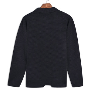 Custom Men's 100% Cotton V-neck Knit <b>Cardigan</b> <b>Sweater</b> Soft Warm Long Sleeve Button Front Casual Autumn OEM ODM Wholesale Solid - Product Image 2