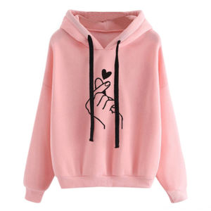 Sudadera con Capucha Extra Grande de Forro Polar Grueso de Primera Calidad para Mujer, con Logotipo Frontal, para Deportes de Invierno - Product Image 2