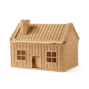 บ้านกระท่อมหวายตกแต่งบ้านสำหรับเด็กบ้านของเล่นแบบถักด้วยมือ - Product Image 1