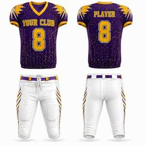 Nuevo Conjunto de Uniforme de Fútbol Personalizado Estilo Americano, Jersey y Pantalones 100% Poliéster con Estampado Sublimado, Cintura Elástica, Ligero - Product Image 1