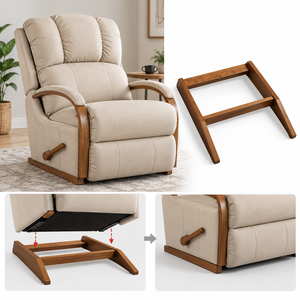 OEM ODM KD Wooden Recliner Chair Base Frame Solid <b>Wood</b> Reclining <b>Armchair</b> Support Base Custom Furniture Components - Product Image 4