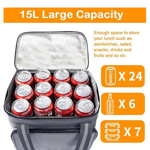 15L Large Capacity Insulated Cooler Bag Heavy Duty Thermal Tote for 24 Cans Waterproof Picnic Food Carrier Travel - Product Image 1