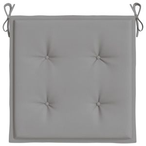 Juego de 4 Cojines para Sillas de Exterior de Tela Oxford Gris, 100% Poliéster, Duraderos y Resistentes a la Intemperie - Product Image 5