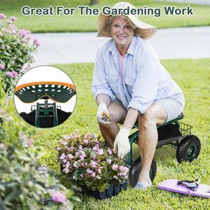 Carrello da Giardino in Ferro con Seduta e Manico Corto, Dimensioni Prodotto 75*45*47cm - Product Image 2