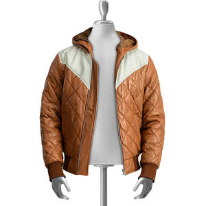 Blouson matelassé pour homme, personnalisable OEM, veste d'hiver rembourrée pour l'extérieur, unisexe, imperméable, décontractée, avec fermeture éclair - Product Image 1