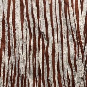 กระโปรงผ้าฝ้ายสีน้ำตาล 100% สำหรับผู้หญิง ลายพิมพ์ดอกไม้แบบแฮนด์บล็อก สวมใส่สบาย เหมาะสำหรับฤดูร้อน สไตล์ลำลองแต่ดูหรูหรา - Product Image 3