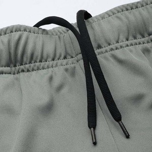 Grey Mid Waist Solid Pattern Canvas <b>Men's</b> <b>Shorts</b> Soft Cotton Blend Eco-Friendly Quick Dry Casual Gym Workout <b>Lounge</b> OEM Custom - Product Image 5